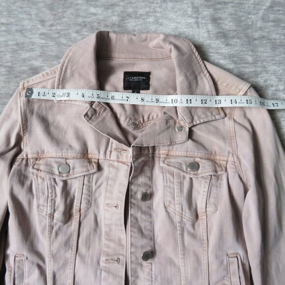 Liverpool Blush Temma Stretchy Blush Pink Denim Jean Jacket Womens Size S - Picture 11 of 12